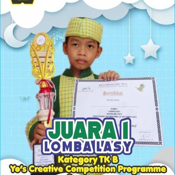 Juara 1 Lomba Lasy Kategory TK B Yo’s Creative Competition Programme