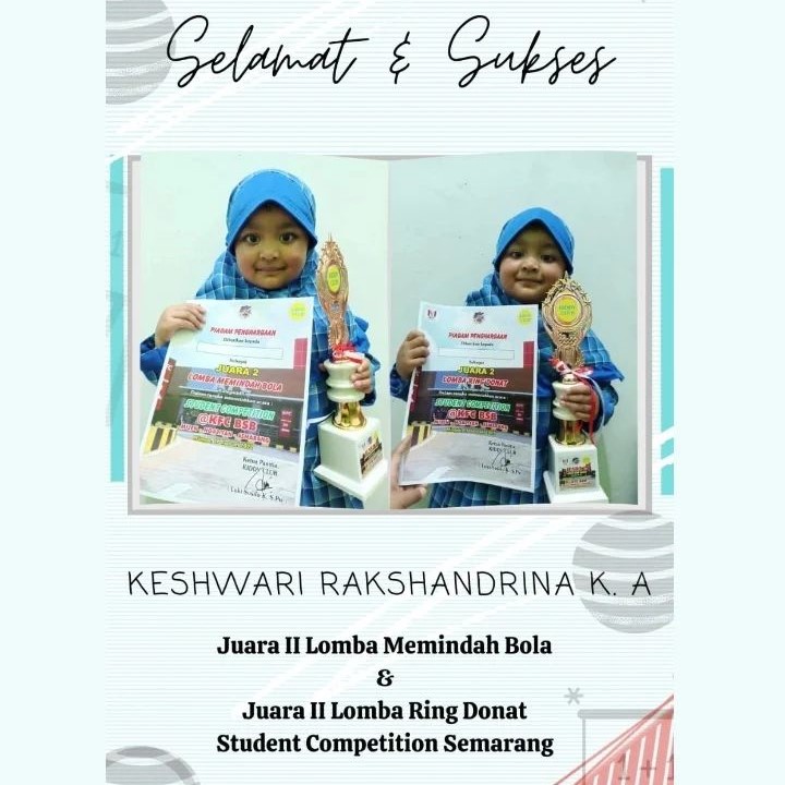 Juara 2 Lomba Memindahkan Bola dan Juara 2 Lomba Ring Donat