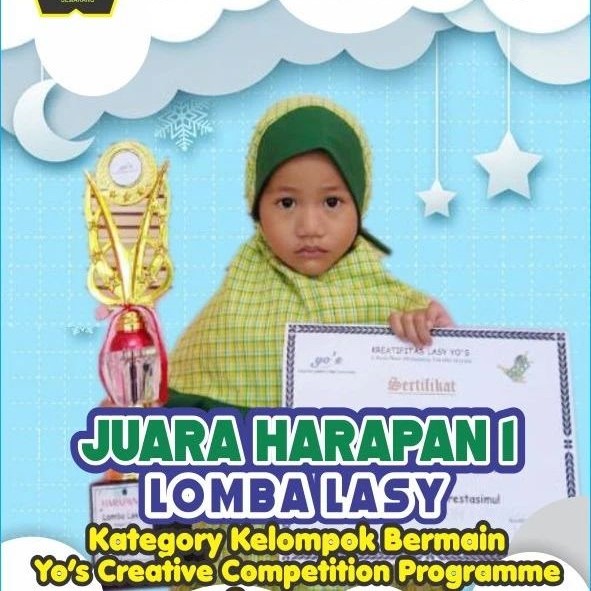 Juara Harapan 1 Lomba Lasy Kategory Kelompok Bermain Yo’s Creative Competition Programme