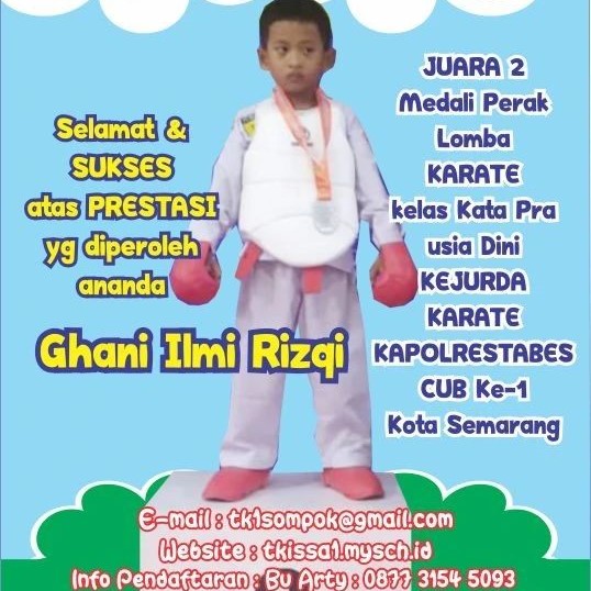 Juara 2 Medali Perak Lomba Karate Kelas Kata Pra Usia Dini Kejuaraan Karate Kapolrestabes Cub Ke -1 Kota Semarang